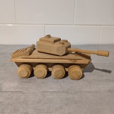 Wooden Army Tank toy for