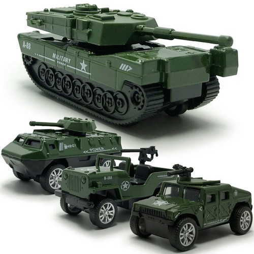 4pcs military vehicle playset - military,