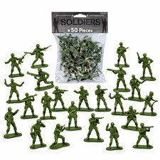 50x Toy Soldiers Green Plastic