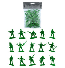 50x Toy Soldiers Green Plastic