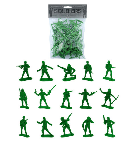 50x toy soldiers green plastic - toy,