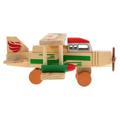 Colorful wood plane toy kids - plane,