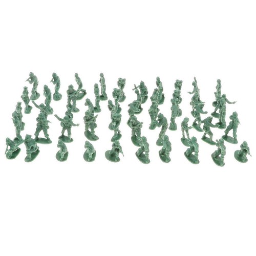 100pcs plastic green army - green, men